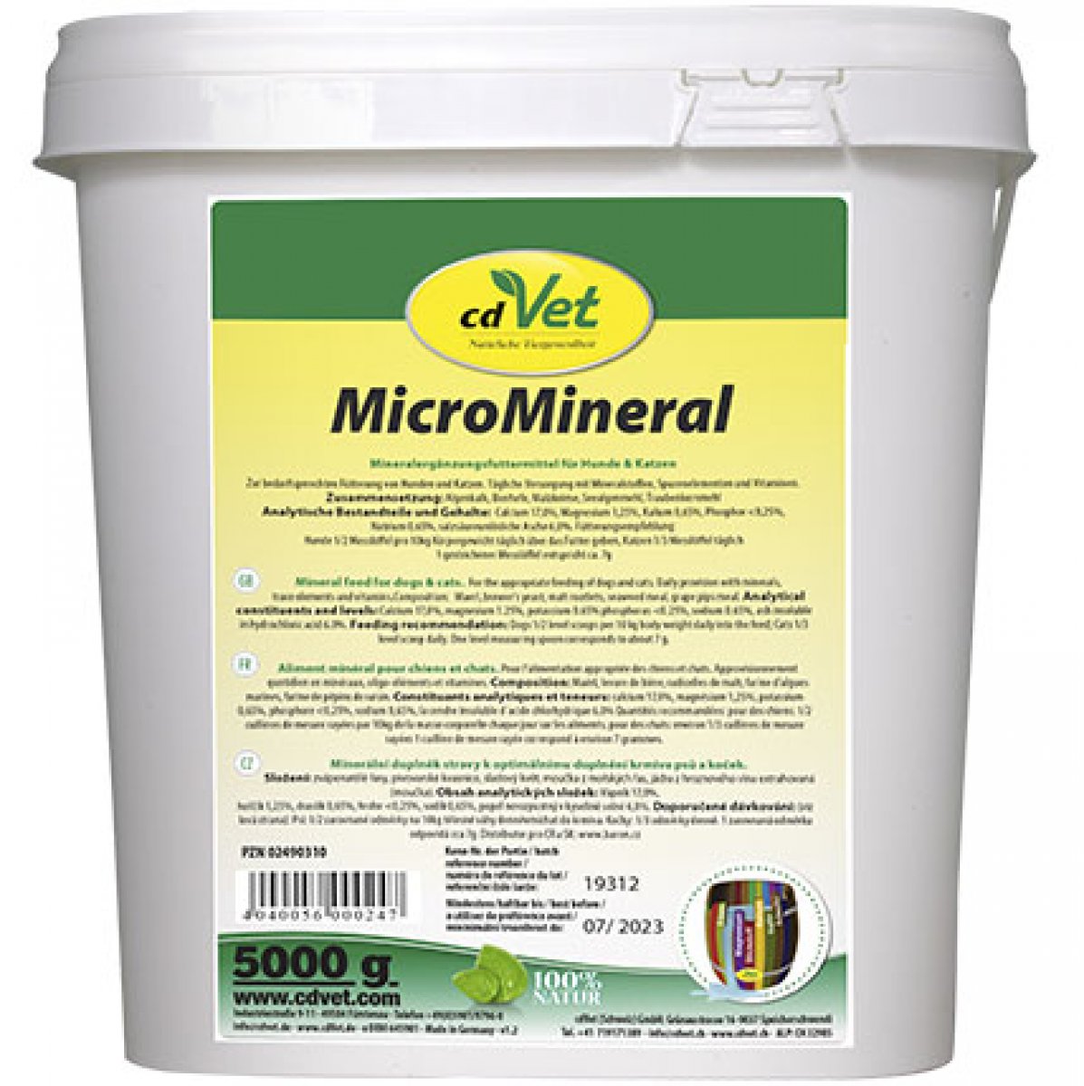 cdVet Micromineral Hund und Katze 5000gr