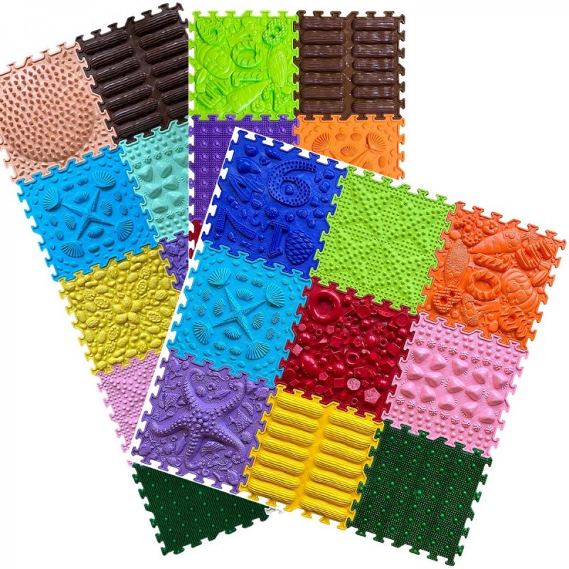 ORTO Nature Massage Puzzle Matte - Sensorische Bodenmatte Für Kinder & Erwachsene